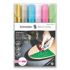 Akrylový popisovač Schneider Paint-It 320 súprava V2, 6 farieb