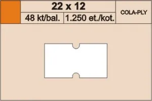 Cenové etikety 22x12 cola ply žlté