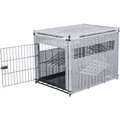 Ďalší obrázok produktu Interiérový kennel, M: 58 x 60 x 77 cm, polyratan, svetlosivá
