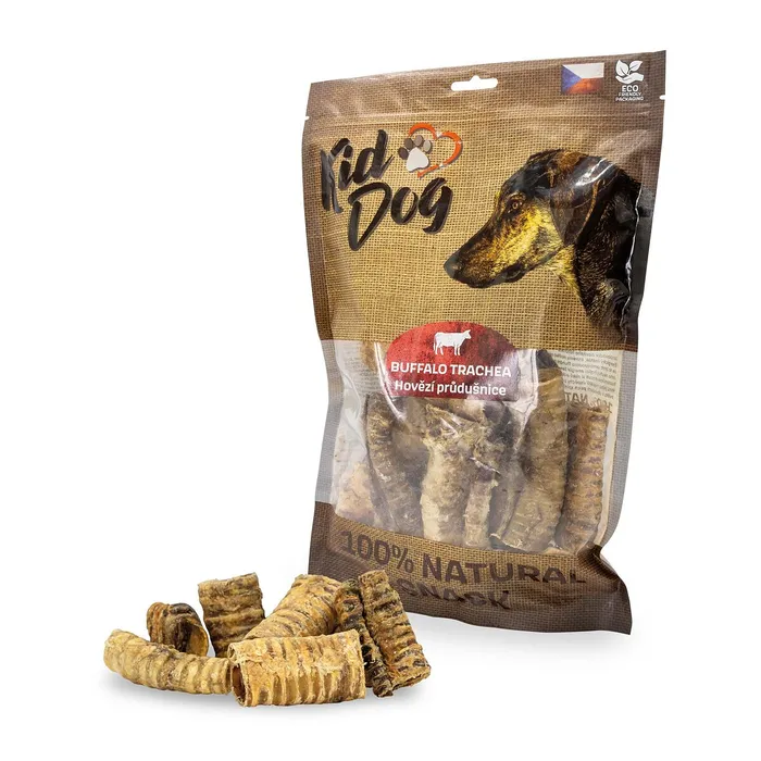 Hlavný obrázok produktu KIDDOG 100% Natural Snack, hovězí trachea 4-8 cm / 300 g