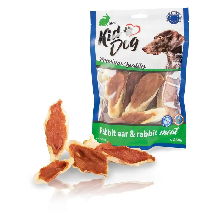 Hlavný obrázok produktu KIDDOG králičí ucho plněné králičím masíčkem 250 g