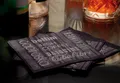 Ďalší obrázok produktu Koktailové obrúsky Infibra Drink 2-vrstvové 25 × 25 cm čierne s bielou potlačou [100 ks]