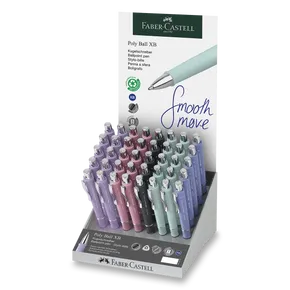 Guľôčkové pero Faber-Castell Poly Ball Silver stojan, 40 ks