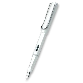 Plniace pero Lamy Safari Shiny White, hrot F