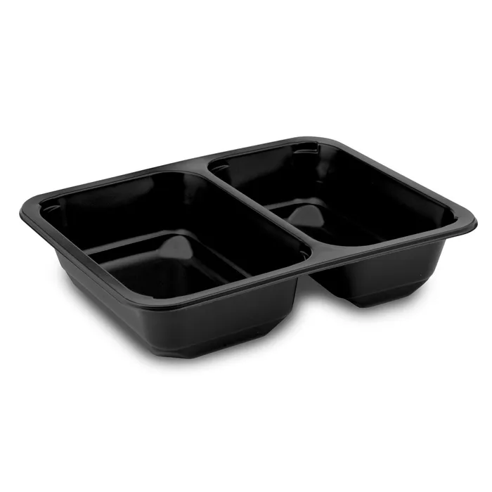 Hlavný obrázok produktu Menu mísa (PP) 2dílná 227x178x50mm, černá [50 ks] - zatavovací