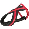 Ďalší obrázok produktu Nylonový postroj PREMIUM podšitý - červená L: hruď: 60-100cm/25mm