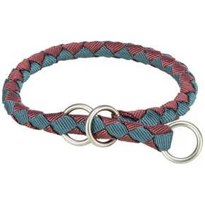 Obojok CAVO okrúhly polosťahovací, sangria/petrolejováS: 30-36cm/ o12mm