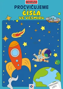 Omalovánka A4 - Procvičujeme čísla - Vo vesmíre