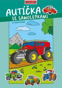 Omalovánka - A4 - s nálepkami - Autíčka