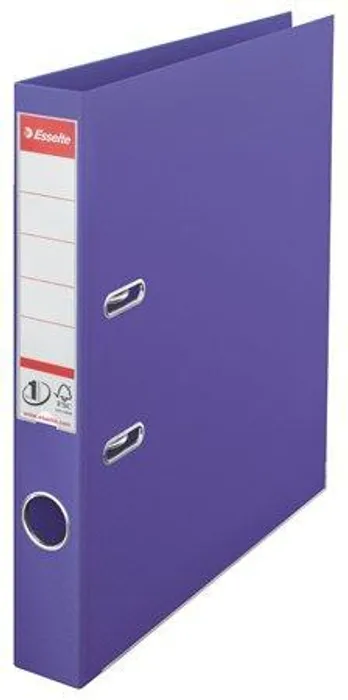 Hlavný obrázok produktu Pákový pořadač "Standard", ochranné spodní kování, fialová, 50 mm, A4, PP, ESSELTE