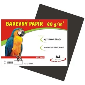 papier pre výtvarnú výchovu A4/100/80g čierny