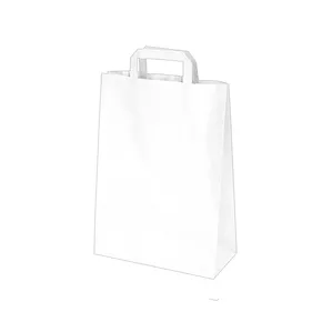 Papierová taška 22+10 × 28 cm [250 ks], biela