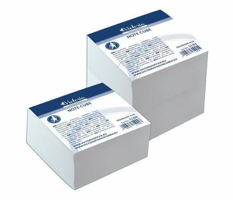 Hlavný obrázok produktu Papírové bločky v kostce, 90x90x90 lepené, VICTORIA