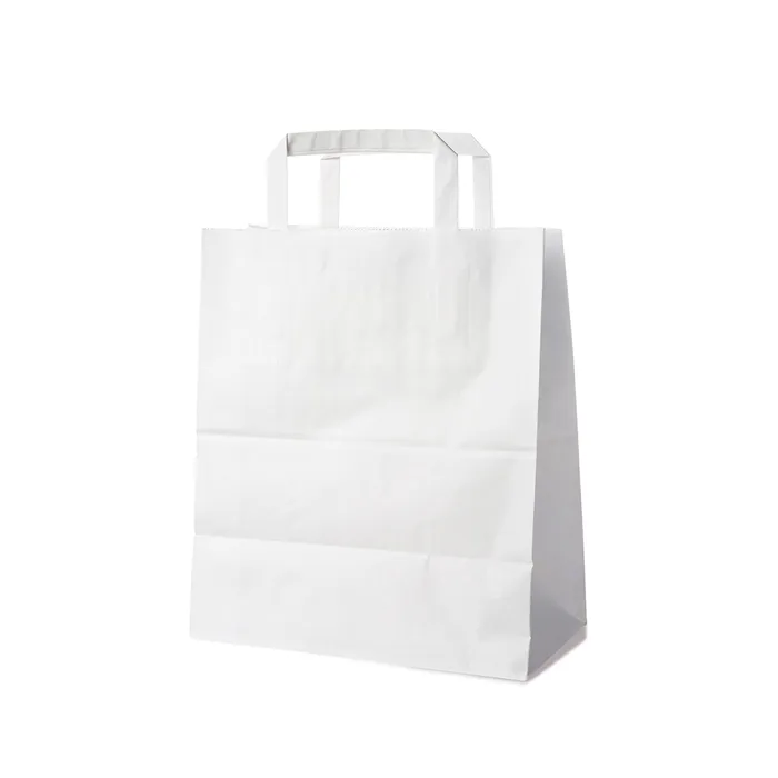 Hlavný obrázok produktu Papírové tašky 22+10 x 28 cm bílé [50 ks]