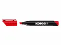 Ďalší obrázok produktu Permanentný popisovač Kores K-Marker XP2, červený, skosený hrot 3–5 mm