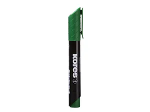 Permanentný popisovač Kores K-Marker XP2, zelený, skosený hrot 3–5 mm