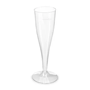 Pohárik kryštál na sekt (PS) dvojdielny priemer 65mm 0,1L [6 ks]