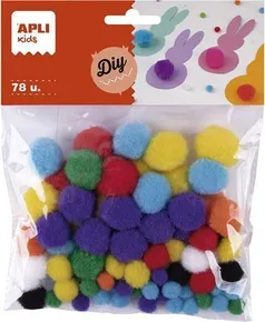 Pom-pom, mix farieb, APLI Creative