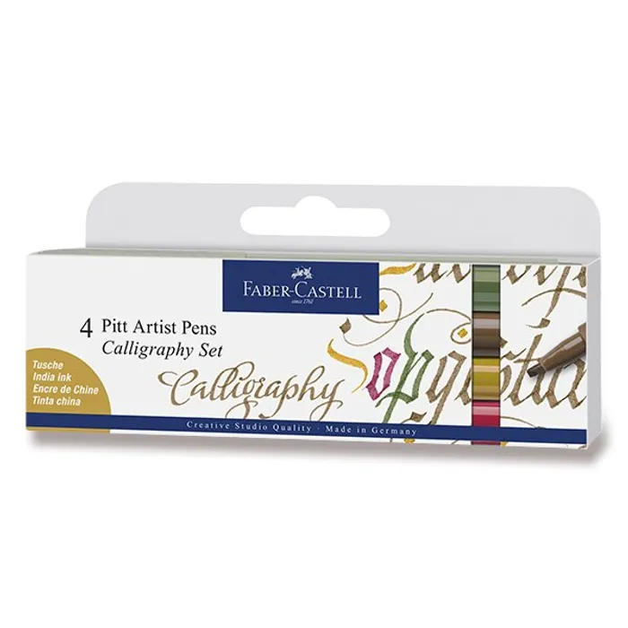 Hlavný obrázok produktu Popisovač Faber-Castell Pitt Artist Pen Calligraphy - 4 kusy