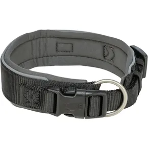 PREMIUM obojok extra široký, čierna/grafit L-XL: 53-62 cm/50 mm
