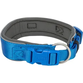 PREMIUM obojok extra široký, kráľovská modrá/grafit L-XL: 53-62 cm/50 mm