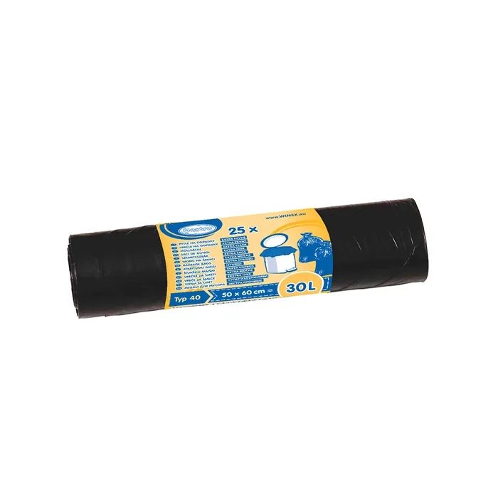 Hlavný obrázok produktu Sáček do koše (LDPE) silný černý 50 x 60 cm 30L [25 ks]