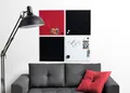 Sklenená magnetická tabuľa 60x40 cm - čierna