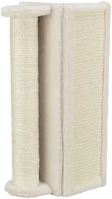 Škrabacia rohová doska so stĺpikom, 15 x 50 x 15 cm, béžová
