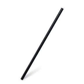 Slamka (bio-kompozit) opakovane použiteľná čierna `JUMBO` Ø8mm x 24cm [100 ks]