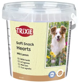 Soft Snack Happy Hearts - srdiečka jahňacie s ryžou, kýblik 500 g