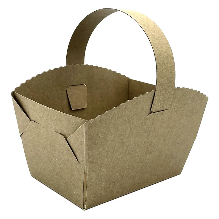 Hlavný obrázok produktu Svatební košíčky s ouškem KRAFT 9 x 6 x 7 cm [50 ks]