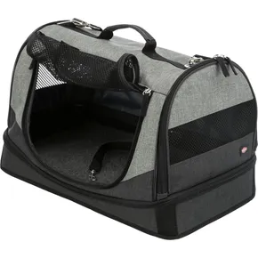 Transportná taška - pelech HOLLY 50x30x30 cm nylon, čierno / šedá (max 15kg)