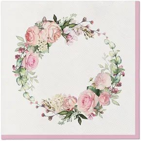 Obrúsky PAW AIRLAID 40x40 cm DELICATE ROSES [50 ks]