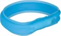 Ďalší obrázok produktu USB svietiaci obojok PLOCHÝ, modrý M-L: 50 cm/30 mm