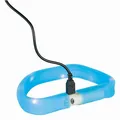 Ďalší obrázok produktu USB svietiaci obojok PLOCHÝ, modrý M-L: 50 cm/30 mm