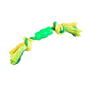 Uzol s chráničom HipHop bavlnený 2 knôty 30 cm / 130 g limetková, zelená
