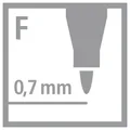 Ďalší obrázok produktu Vláknová fixka STABILO Trio A-Z - 144 ks box - 12 farieb