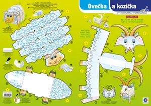 Vystrihovanie - Ovečka a kozička